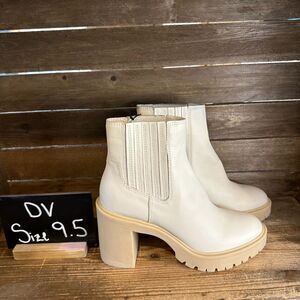 Womens Dolce Vita Caster H2O Ivory Leather Casual Ankle Boots Booties Size 9.5 M